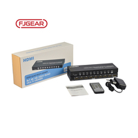 FJGEAR FJ-801HF Moniteur multi-afficheur HDMI 8 canaux, moniteur de sécurité 8-en-1 avec affichage Quad/PIP/PBP 4K 30Hz