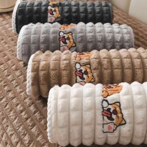 Universale gufi ricamo flanella antiscivolo ispessito copridivano soggiorno caldo flanella divano cuscino bracciolo asciugamano posteriore - Product Image 5