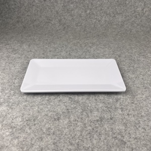 Plato para servir café <span class=keywords><strong>de</strong></span> <span class=keywords><strong>melamina</strong></span> pesada <span class=keywords><strong>de</strong></span> alta calidad rectangular <span class=keywords><strong>de</strong></span> color liso - Product Image 2