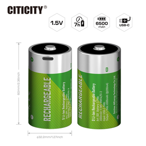 Batería Recargable de Iones de Litio CITICITY 32650 Modelo C105 7400mAh 1.5V con Cargador USB, 6.9 Horas de Carga, 1200 Ciclos Largos - Product Image 2