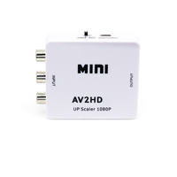 Adaptateur Upscaler AV vers HDTV Mini Convertisseur AV2HD 1080P RCA Composite pour PS2 Wii N64 Lecteur VCR DVD