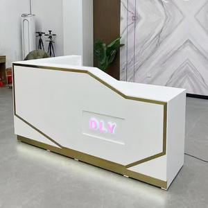 Comptoirs de <span class=keywords><strong>caisse</strong></span> de magasin personnalisés Comptoir de service de centre commercial Comptoir de caissier avec logo - Product Image 1