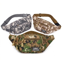 Sac banane tactique camouflage, sac de taille étanche en tissu Oxford, sac de poitrine réglable pour hommes et femmes, sac de travail extérieur pour espèces