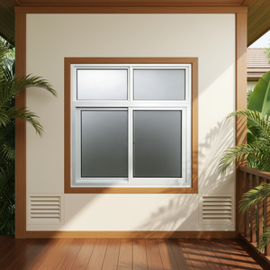 หน้าต่างบานเลื่อนอลูมิเนียม ฉนวนกันความร้อน กระจกสองชั้น กันเสียง ได้รับมาตรฐาน Energy Star ลูกล้อรับน้ำหนักมาก แผงกระจกขนาดใหญ่ - Product Image 1