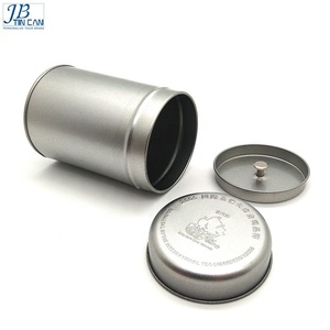 Round Plain Metal <strong>Tea</strong> Tins Custom Size Empty Double Lid <strong>Tea</strong> Tin <strong>Can</strong> for <strong>Tea</strong> - Product Image 4