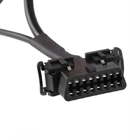 Kit de Cable Universal para Vehículos EOBD OBD2 Todo en Uno, Adaptador Divisor Hembra en Forma de T, Cable de Extensión de Diagnóstico OBD2 para Rastreador GPS de Automóviles