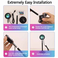 Smarte Sonnenuntergangslampe Tuya LED-Nachtlicht USB RGB Smart Life APP Fernbedienung Projektion für Raumdekoration Fotografie Festival Geburtstag