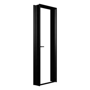 Produsen pintu ayunan pintu Foshan Modern porte Aluminium Aloi Villa Aluminium Aloi pintu kaca Tempered pintu Prancis