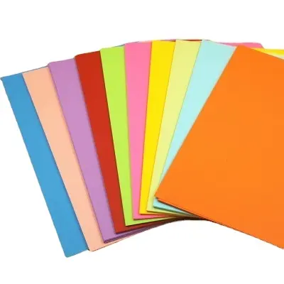 Carton d'emballage couleur personnalisée papier de couleur de format A4 coloré de haute qualité pour l'artisanat d'art de bricolage