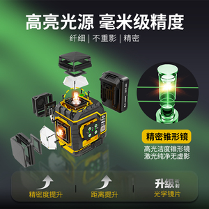 לייזר ירוק צולב G51 OEM מקור אור 638 ננומטר דיוק מילימטר 5 נקודות בהירות למרחקים ארוכים אחריות 3 שנים - Product Image 2