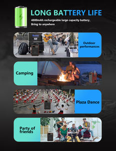 Ihomelife 2025 מפעל רמקול חיצוני נייד קריוקי נייד הוביל רמקול מפלגה עם מיקרופון אלחוטי Bt באיכות גבוהה - Product Image 5