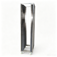 Chariot de boulangerie 15 niveaux en acier inoxydable et aluminium pour 32 plateaux de refroidissement de gâteaux, pains et aliments, 600 x 400