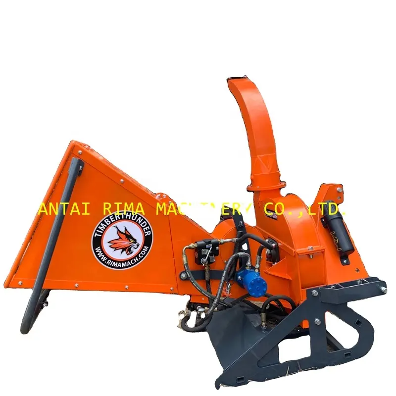 Rima Hout Crusher Chipper Aftakas Hydraulische Feed Hout Log Chippen Shredder 3 Hefinrichting Houtversnipperaar Voor Tractor