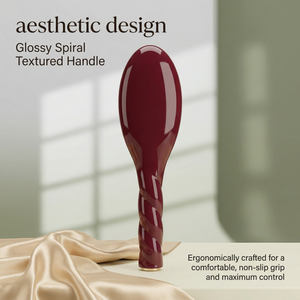 Glossy Spiral Handle Air Cushion Paddle <strong>Brush</strong> - Boar Bristle &amp; Nylon <strong>Detangling</strong> <strong>Brush</strong> OEM Private Label Wholesale - Product Image 5