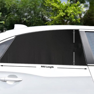Parasoles Laterales para Ventanas de Auto, de Nailon Elástico, Protección Solar para Bebés y Niños, Cubierta de Longitud Máxima - Product Image 1