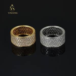 Fabrieksdirecte Hiphop 925 Sterling Zilveren Eeuwigheid Vvs Moissanite Ring Ervoor Kan De Diamanttest Doorstaan - Product Image 5