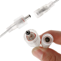 Câble électrique en cuivre pur de haute qualité, 2 mètres, avec connecteur DC, isolation en PVC transparent IP65, pour bandes LED