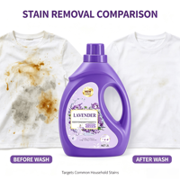 Lessive parfumée à la lavande 2kg pour usage domestique, longue durée, protection des couleurs, soin des mains - Fabricant du Shandong, vente en gros en vrac