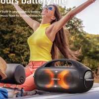 Altavoz Portátil Hopestar A50 de 60W, Altavoz para Exteriores Resistente al Agua IPX6, Tarjeta TF, Luces RGB, Batería de 8800mAh, para Fiestas