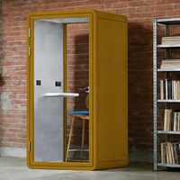 Cabine téléphonique de bureau moderne en acier modulaire insonorisée, studio d'enregistrement pour la maison, le bureau, les immeubles de bureaux et les écoles
