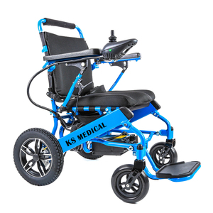 KSM-601MR <b>Backrest</b> Manual Reclining Electric Mobile Wheelchair with Safety Brakes and Antibacterial Cushion Foldable Wheelchair - Product Image 1