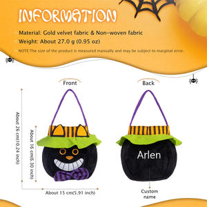 Nueva Decoración para Halloween, Bolsa <span class=keywords><strong>de</strong></span> Felpa Extra Grande y Suave con Diseño <span class=keywords><strong>de</strong></span> Fantasma, para Dulces, Regalos, Calabazas, Brujas y Otros Artículos - Product Image 3