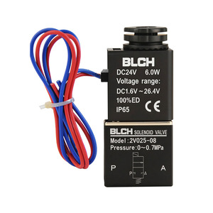 Vanne solénoïde Blch 2V025-08 DC24V 1/4 pouce, composant pneumatique de commande d'air - Product Image 1