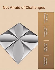 Çin üreticileri en çok satan lüks altın su geçirmez ve kalıp dayanıklı kapalı ve açık dekoratif Pvc 3D duvar panelleri - Product Image 4