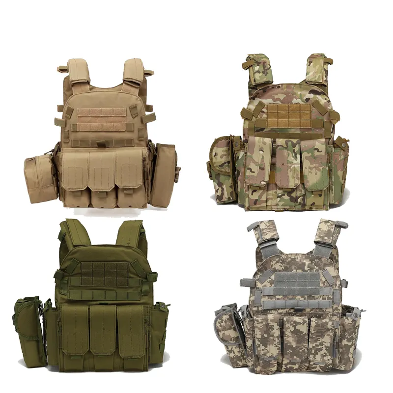 Stock Ankunft Outdoor MOLLE System Weste Schnell verschluss Taktischer Schutz Kombination OD Plate Carrier Weste