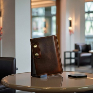 For Boshiho Customized Retro Style Smart Wallet Portable Zipper <b>Purse</b> Large Capacity Card Holder <b>Small</b> Coin Bag Vintage - Product Image 5