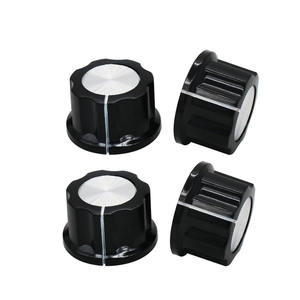 Tapas <span class=keywords><strong>de</strong></span> Botón con Textura <span class=keywords><strong>de</strong></span> CD, Mecanizado CNC Personalizado, Orificio <span class=keywords><strong>de</strong></span> 6 mm, ABS <span class=keywords><strong>de</strong></span> Doble Color para Potenciómetros - Product Image 1