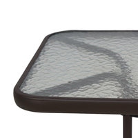 Table carrée de jardin moderne 60x60cm