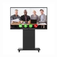 Tableau blanc intelligent portable ZDHQ 4K 75 pouces, tactile 20 points, Android + Windows OS, partage sans fil, réunions à distance, tableaux interactifs