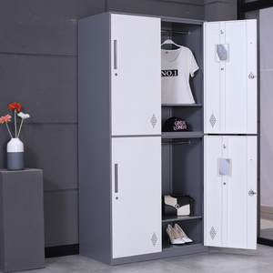 En gros 4 portes bon marché <span class=keywords><strong>prix</strong></span> armoire en fer métal école stockage vêtements garde-robe casier - Product Image 3