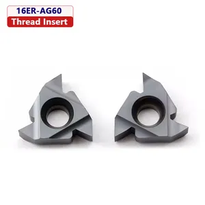 11ER AG60 carburo di tungsteno in acciaio inossidabile tornio inserti filettatura ISO filettatura metrica 16ER 16IR AG60 AG55
