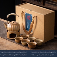 XUANHUI Chai Shao Liang Pot en grès céramique résistant à la chaleur 300 ml, service à thé Kung Fu, théière et tasses, ensemble complet, coffret cadeau, style pastoral