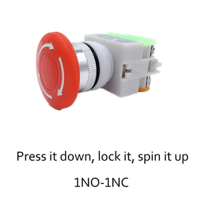 LAY37 Y-090 22mm Mushroom Chốt Dừng Khẩn Cấp <span class=keywords><strong>Push</strong></span> <span class=keywords><strong>Button</strong></span> Chuyển - Product Image 5