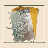 Feuille de papier d'aluminium de 70 microns d'épaisseur pour gravure et dessin, feuille d'aluminium argentée et dorée 20*30cm, pour peinture artistique DIY faite à la main