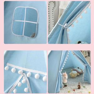 Tente de jeu tipi portable pour enfants, en toile 100% coton, pour la plage et la décoration de fête - Product Image 6