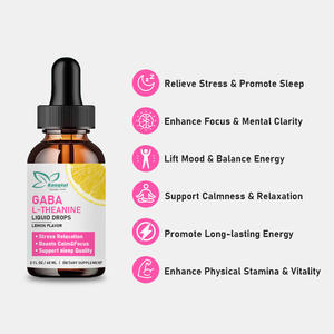 טיפות אשוגנדה הטובות ביותר, טיפות נוזליות של GABA ו-L-תנין, לשיפור מצב הרוח והגברת האנרגיה, מוצרי בריאות, תוסף תזונה לשינה - Product Image 6