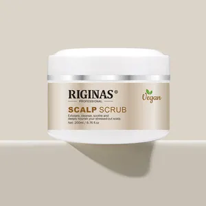 Riginas Private Label Gommage de traitement des cheveux pour le cuir chevelu Psoriasis Vegan Deep Cleansing Head Relaxed Scrubs Scalp Exfoliating Scrub
