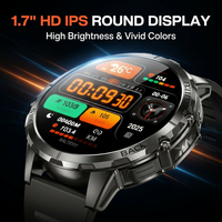 Montre connectée étanche 3ATM personnalisée OEM K77, prix d'usine, batterie 1000 mAh, grand écran 1,7 pouce, montre connectée de sport d'extérieur