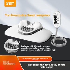 Nouvel appareil de massage cervical multifonctionnel à compresse chaude, vibration et pétrissage, portable avec commande filaire, pour usage domestique et branchement électrique. - Product Image 4
