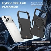 Étui de protection haut de gamme pour téléphone portable avec support réglable pour iPhone 17 18 Pro Max – Coque antichoc magnétique haut de gamme pour smartphone