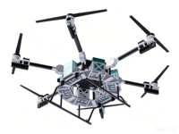 Pulvérisateur agricole UAV Shangfei à grande capacité, haute productivité, alimenté par batterie, construction en fibre de carbone pour utilisation agricole