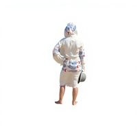 Albornoz con Capucha de Algodón Muselina Turca, de Secado Rápido, Ecológico, Colorido, Suave, para el Hogar, la Playa, el Spa, para Mujeres y Hombres, Talla Personalizada, para Uso Diario