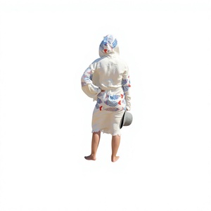 Albornoz con Capucha de Algodón Muselina Turca, de Secado Rápido, Ecológico, Colorido, Suave, para el Hogar, la Playa, el Spa, para Mujeres y Hombres, Talla Personalizada, para Uso Diario - Product Image 1