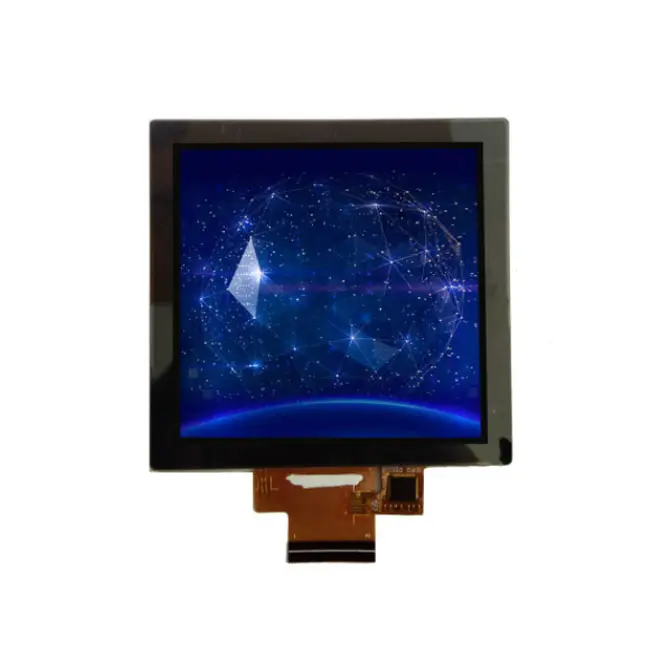 Tam görüş açısı 4 inç tft lcd ekran 480*480 arayüzü 3 telli SPI RGB yüksek parlaklık IPS LCD modülü