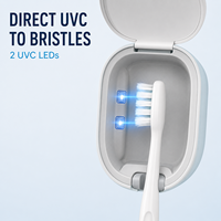 Stérilisateur UV portable intelligent rechargeable pour brosses à dents, mini boîte murale pour brosse à dents électrique