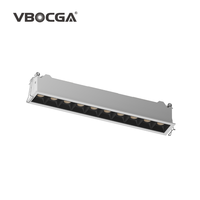 Spot encastré LED rectangulaire réglable, mini spot encastré en aluminium, luminaires modernes à grille pour la maison et le bureau